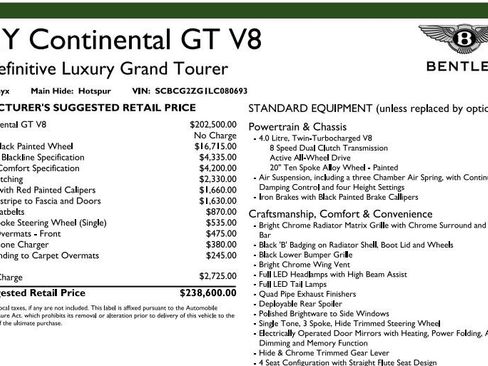 Used 2020 Bentley Continental GT AWD/4WD image 7