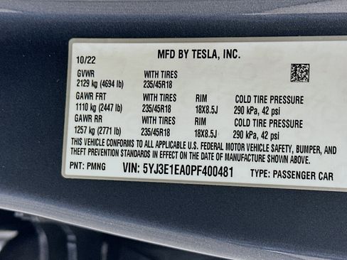 Used 2023 Tesla Model 3 Standard Range RWD image 12