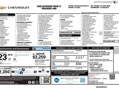 New 2026 Chevrolet Silverado 1500 LT Trail Boss w/ LT Trail Boss Premium Package