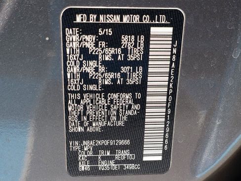 Used 2015 Nissan Quest SV w/ Protection Package FWD image 17