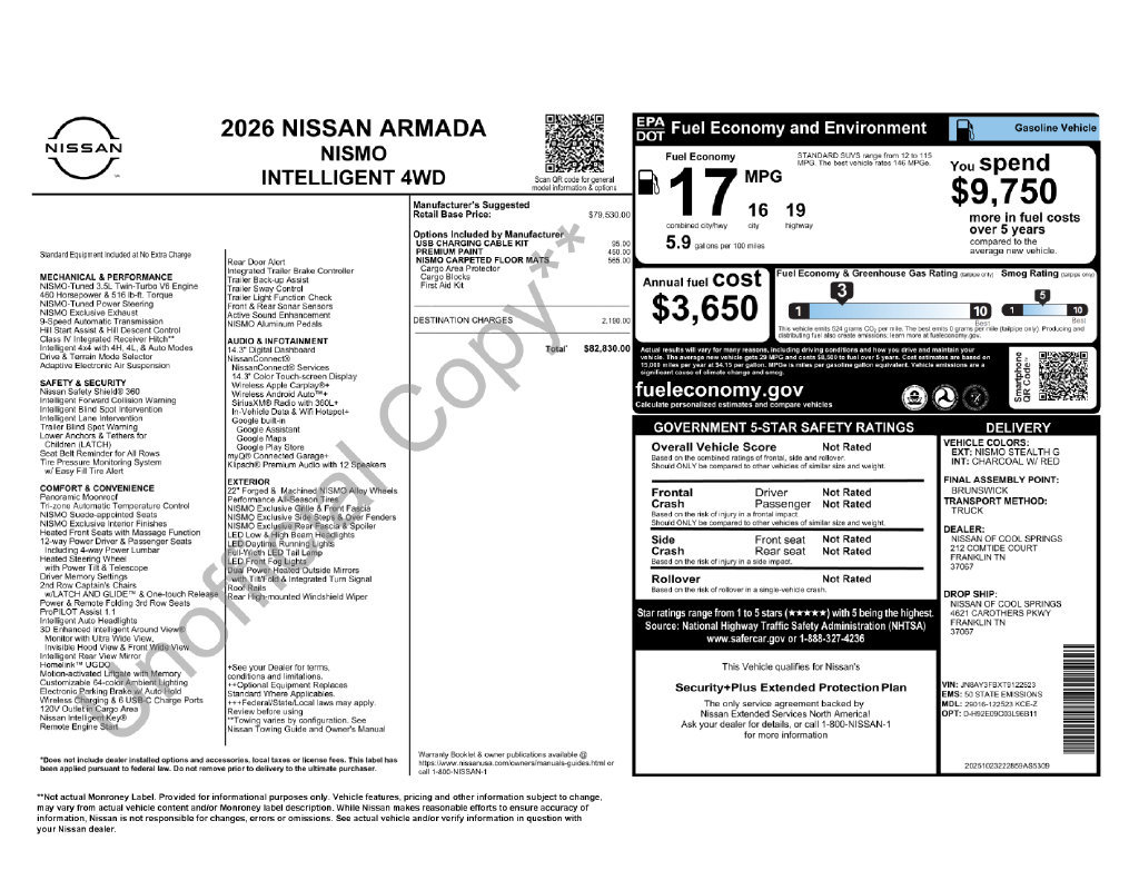 Used 2026 Nissan Armada NISMO AWD/4WD image 39