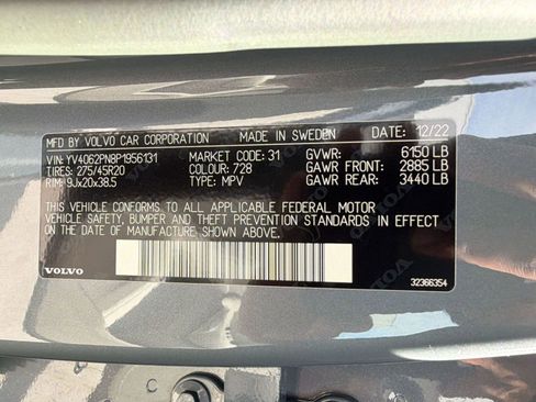 Certified 2023 Volvo XC90 B6 Plus w/ Protection Package Premier image 20