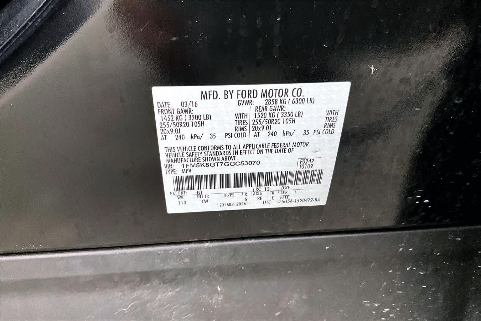 Used 2016 Ford Explorer Sport w/ Equipment Group 401A AWD/4WD image 37