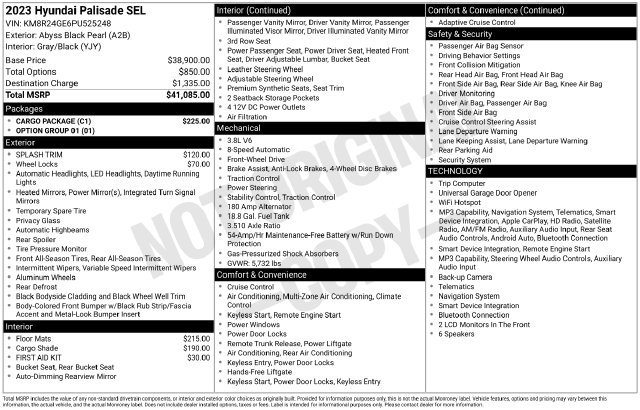 Used 2023 Hyundai Palisade SEL w/ Cargo Package FWD image 26
