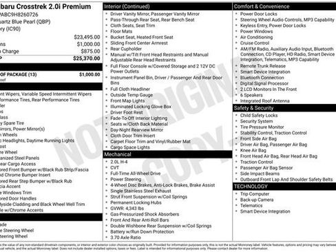 Used 2017 Subaru Crosstrek 2.0i Premium w/ Moonroof Package image 23