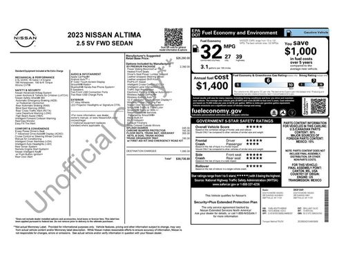 Used 2023 Nissan Altima 2.5 SV w/ SV Premium Package FWD image 11