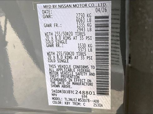 New 2026 Nissan Pathfinder Platinum w/ Cargo Package AWD/4WD image 27