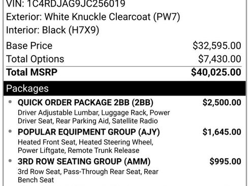 Used 2018 Dodge Durango SXT w/ Quick Order Package 2BB image 5