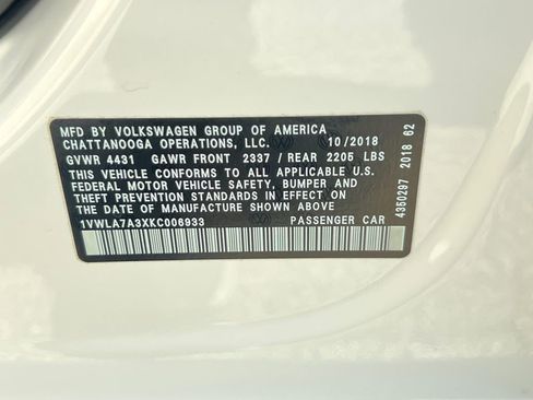 Used 2019 Volkswagen Passat 2.0T Wolfsburg image 31