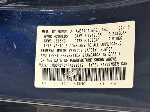 Used 2015 Honda Accord LX image 12