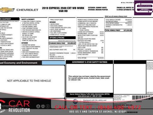 Used 2019 Chevrolet Express 2500 Extended w/ Enhanced Convenience Package image 12