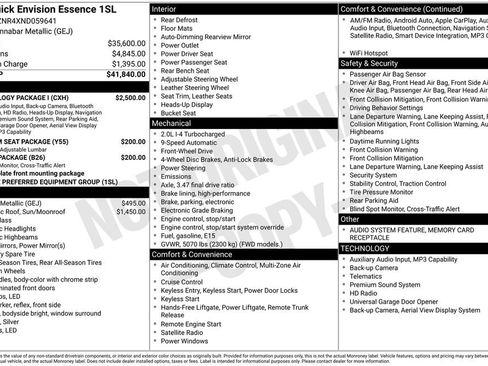 Certified 2022 Buick Envision Essence w/ Technology Package I image 8