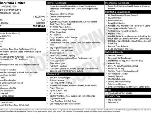 Used 2020 Subaru WRX Limited image 35