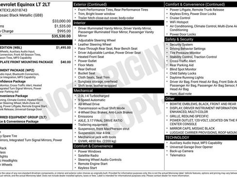 Used 2018 Chevrolet Equinox LT w/ Redline Edition AWD/4WD image 39