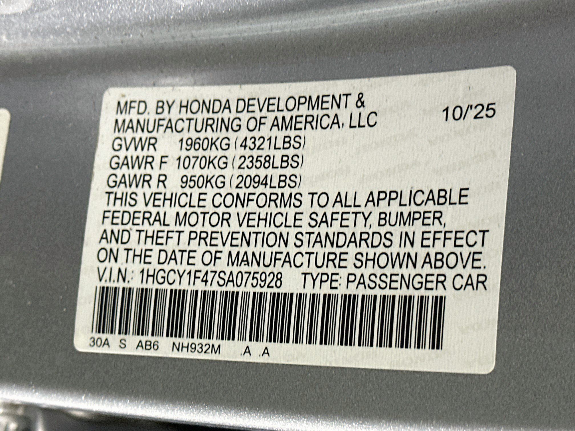 Used 2025 Honda Accord SE image 12
