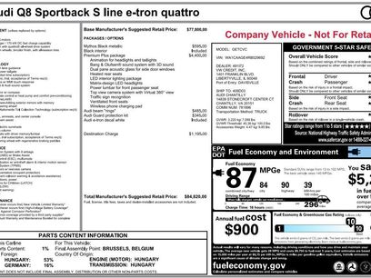Used 2024 Audi Q8 e-tron Premium Plus w/ Premium Plus Package