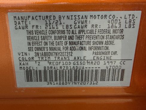 Used 2022 Nissan Sentra SR w/ Electronics Package FWD image 35