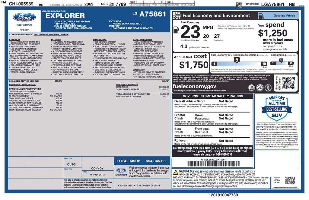Used 2020 Ford Explorer Limited w/ Class III Trailer Tow Package AWD/4WD image 2