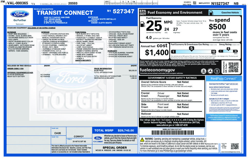 Used 2022 Ford Transit Connect XLT FWD image 17