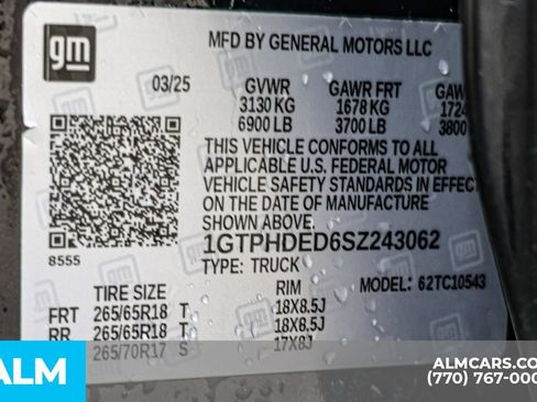 Used 2025 GMC Sierra 1500 SLT RWD image 56