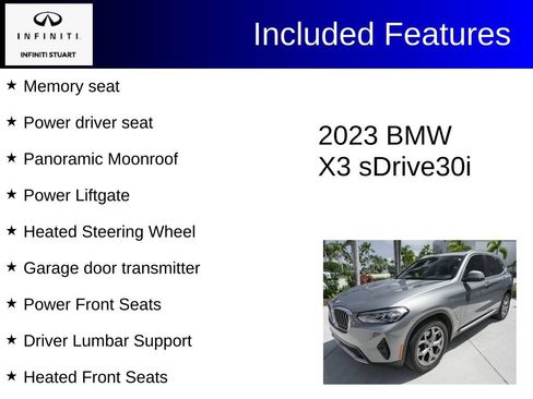 Used 2023 BMW X3 sDrive30i w/ Convenience Package RWD image 3