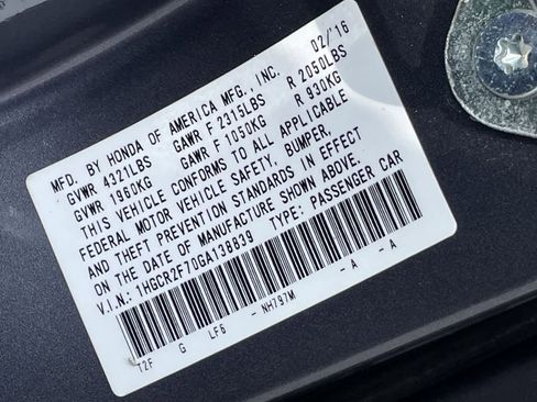 Used 2016 Honda Accord EX image 31