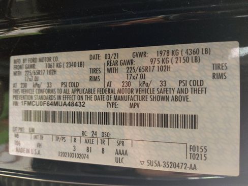 Used 2021 Ford Escape S FWD image 33
