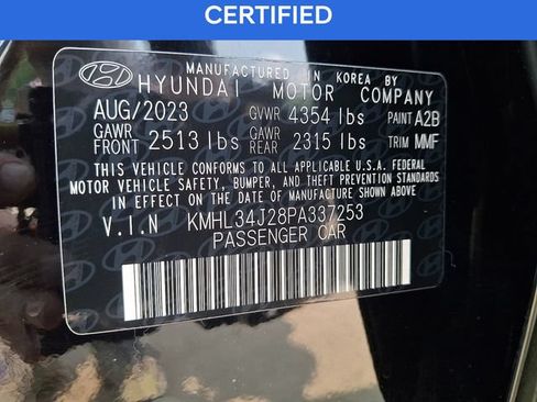 Certified 2023 Hyundai Sonata Limited w/ Preferred Accessory Package FWD image 27