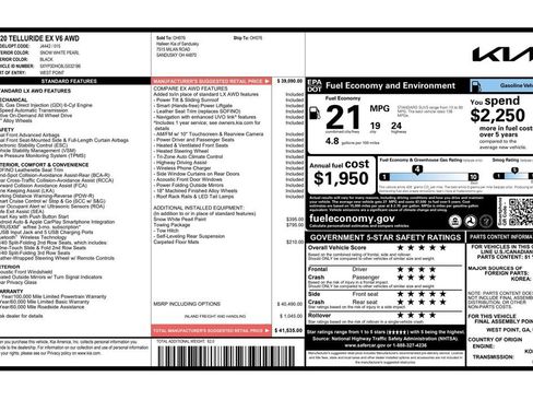 Used 2020 Kia Telluride EX w/ Towing Package image 9