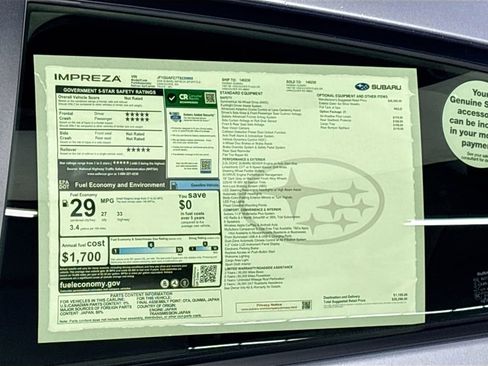 New 2026 Subaru Impreza 2.0i Sport image 23