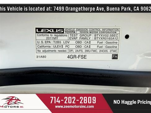 Used 2011 Lexus IS 250 w/ Premium Pkg Value Edition image 43