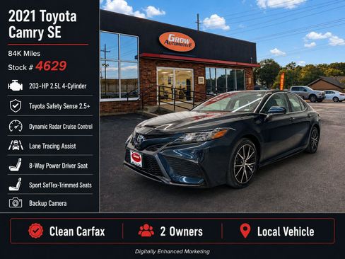 Used 2021 Toyota Camry SE FWD image 2