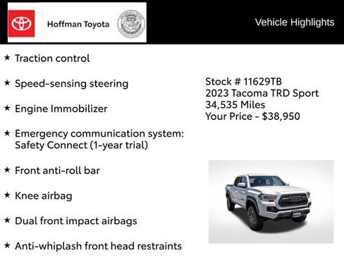 Used 2023 Toyota Tacoma 4x4 Double Cab w/ Trail Edition image 23