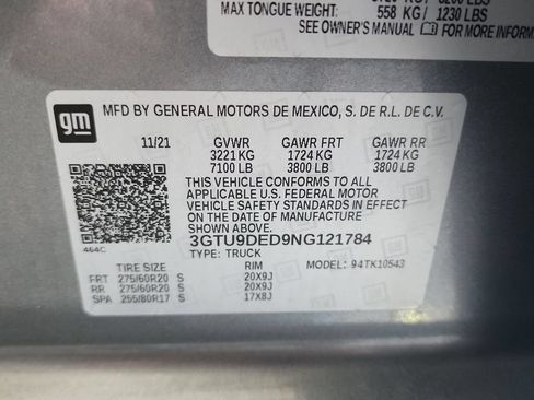 Certified 2022 GMC Sierra 1500 SLT w/ SLT Premium Plus Package AWD/4WD image 33