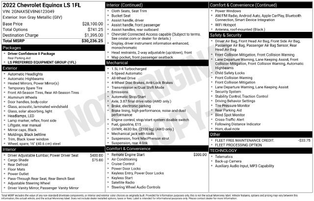 Used 2022 Chevrolet Equinox LS AWD/4WD image 11