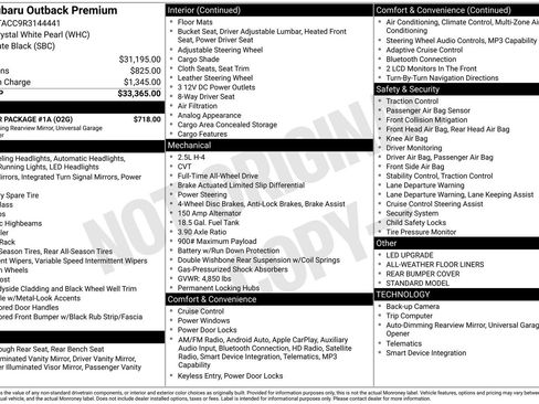 Used 2024 Subaru Outback Premium w/ Popular Package #1A AWD/4WD image 34
