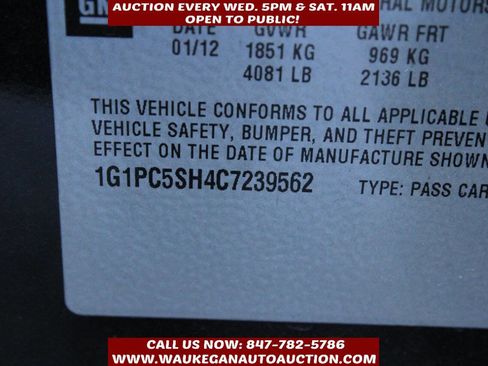 Used 2012 Chevrolet Cruze LS w/ Connectivity Package image 10