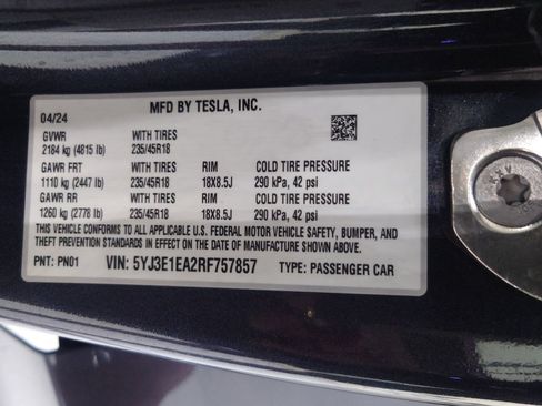 Used 2024 Tesla Model 3 Standard Range RWD image 27