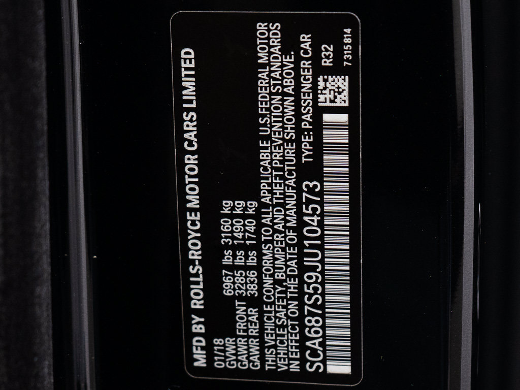 Certified 2018 Rolls-Royce Phantom Sedan RWD image 60