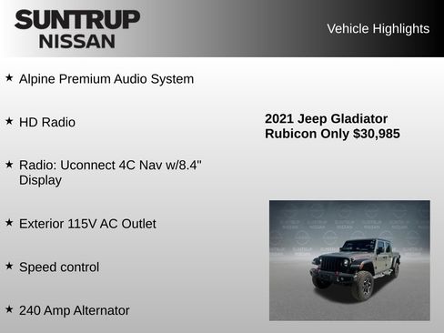 Used 2021 Jeep Gladiator Rubicon AWD/4WD image 24