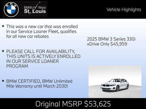 Certified 2025 BMW 330i xDrive Sedan w/ Premium Package image 40