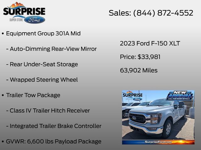 Certified 2023 Ford F150 XLT w/ Equipment Group 301A Mid AWD/4WD image 13