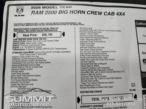 New 2026 RAM 2500 Big Horn image 51