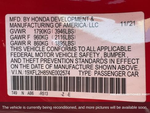Used 2022 Honda Civic Sport image 19