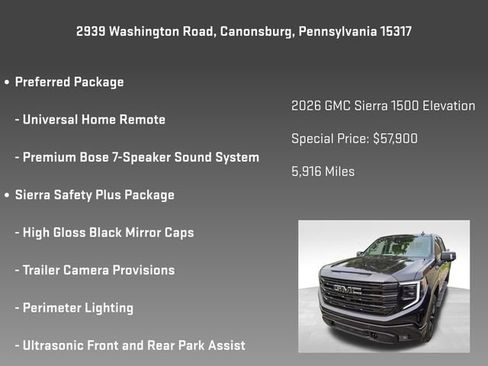 Certified 2026 GMC Sierra 1500 Elevation w/ Elevation Premium Package AWD/4WD image 12
