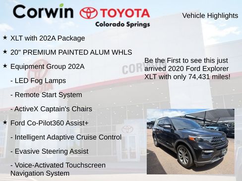 Used 2020 Ford Explorer XLT w/ Equipment Group 202A AWD/4WD image 4