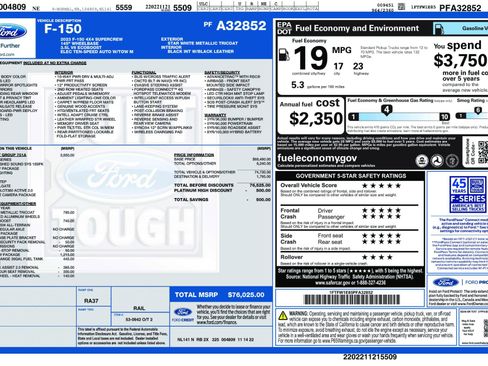 Used 2023 Ford F150 Platinum w/ Equipment Group 701A High image 11