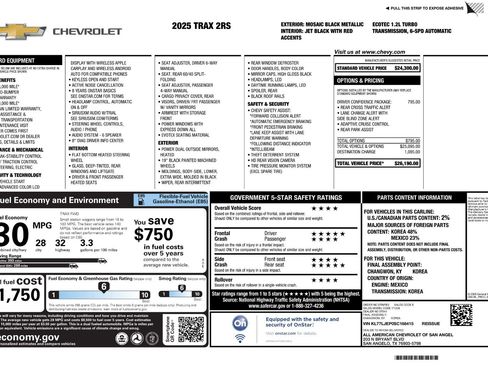 Used 2025 Chevrolet Trax RS w/ Driver Confidence Package image 11