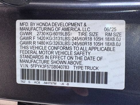 Used 2025 Honda Ridgeline RTL image 39