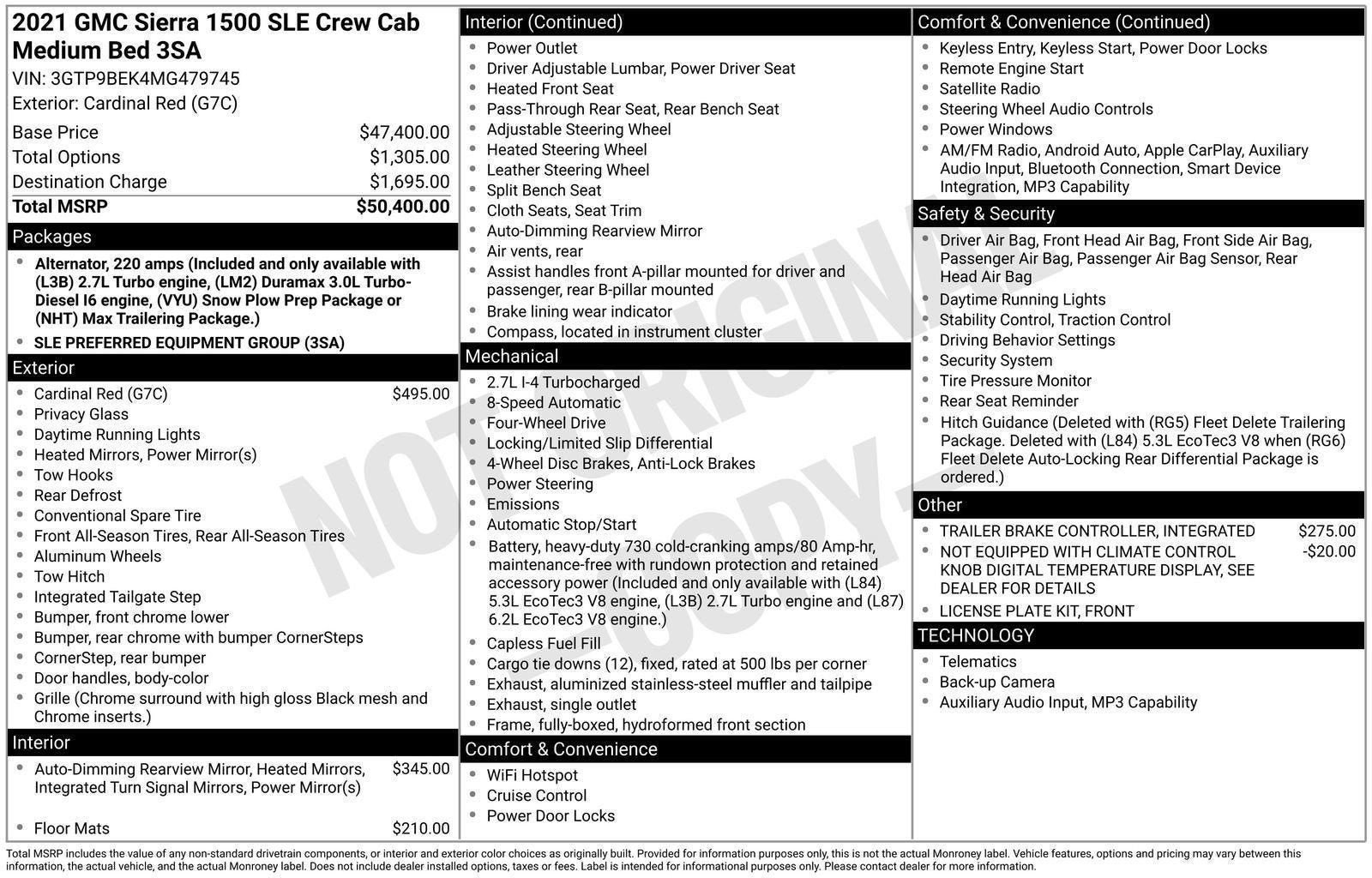 Used 2021 GMC Sierra 1500 SLE AWD/4WD image 10